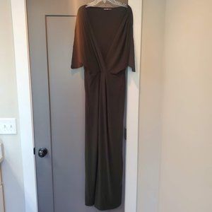 Flowy elegant split sleeve maxi XL dress black